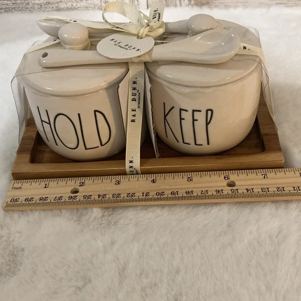 Rae Dunn Hold & Keep Containers with Lids & Spoons